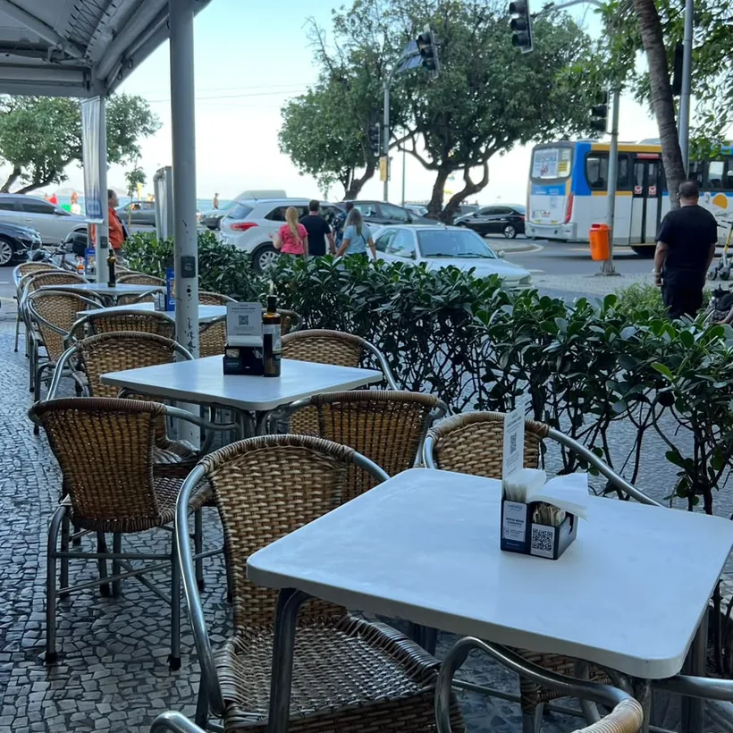 Hera's terrace with a view of the Copacabana beachfront